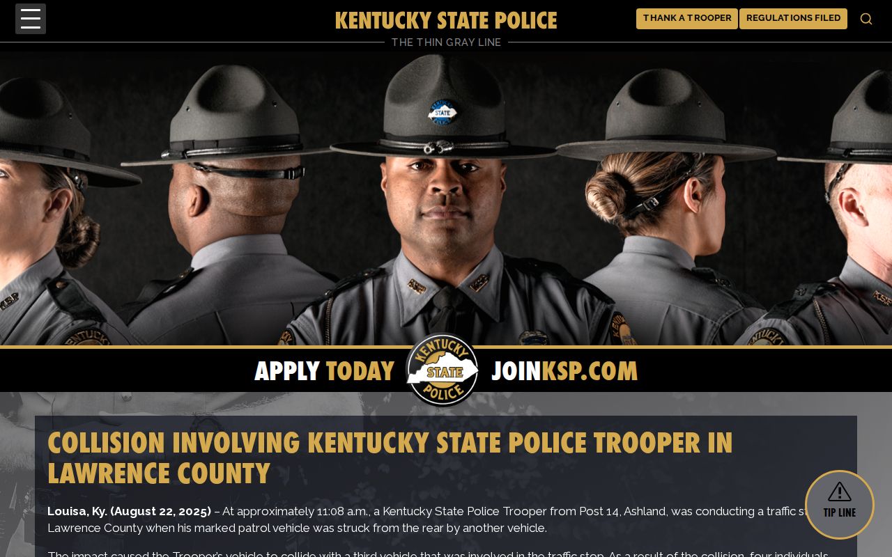 Lawrence County arrest and investigation record in a KSP release