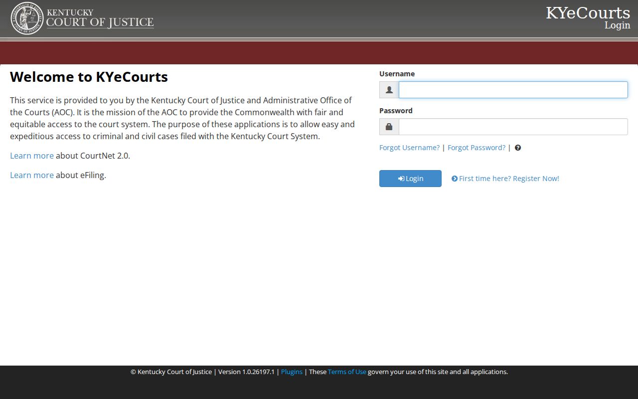 Lawrence County criminal court case search entry in CourtNet