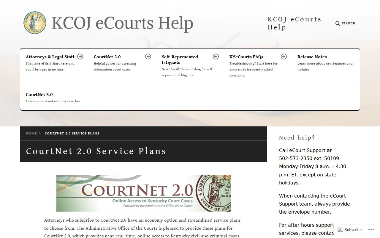 Lawrence County criminal court case access through CourtNet service plans