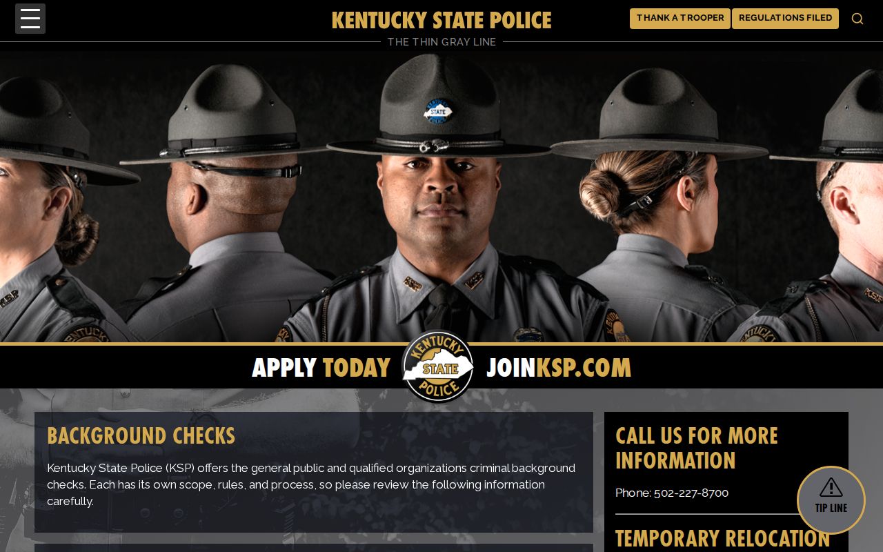 Lawrence County criminal history KSP background check choices