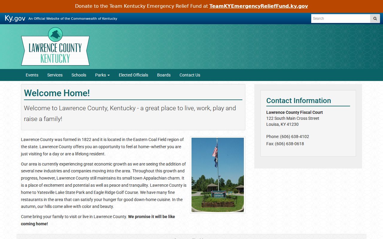 Lawrence County criminal history official county homepage