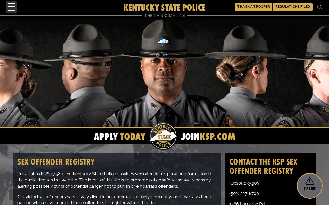 Lawrence County sex offender lookup KSP registry information